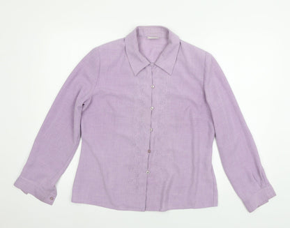 Womens UK Size 12 Preworn Purple Basic Blouse