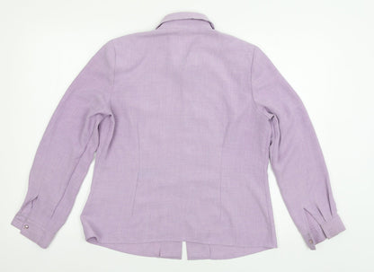 Womens UK Size 12 Preworn Purple Basic Blouse