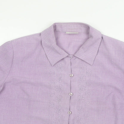 Womens UK Size 12 Preworn Purple Basic Blouse