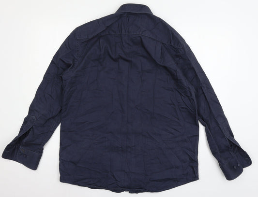 Samuel Winds Mens Blue    Button-Up Size L