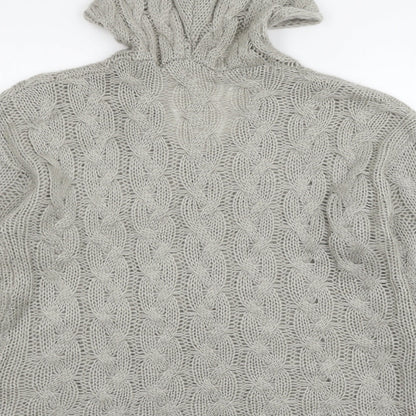 Preworn Womens Grey  Knit Pullover Hoodie Size L