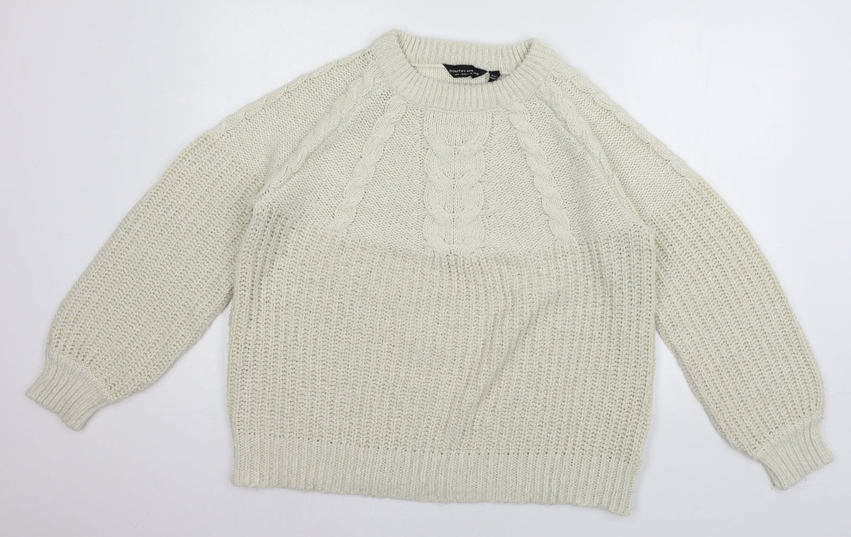 Womens UK Size L Dorothy Perkins Ivory Pullover Jumper