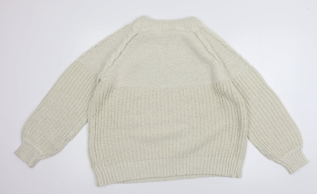 Womens UK Size L Dorothy Perkins Ivory Pullover Jumper