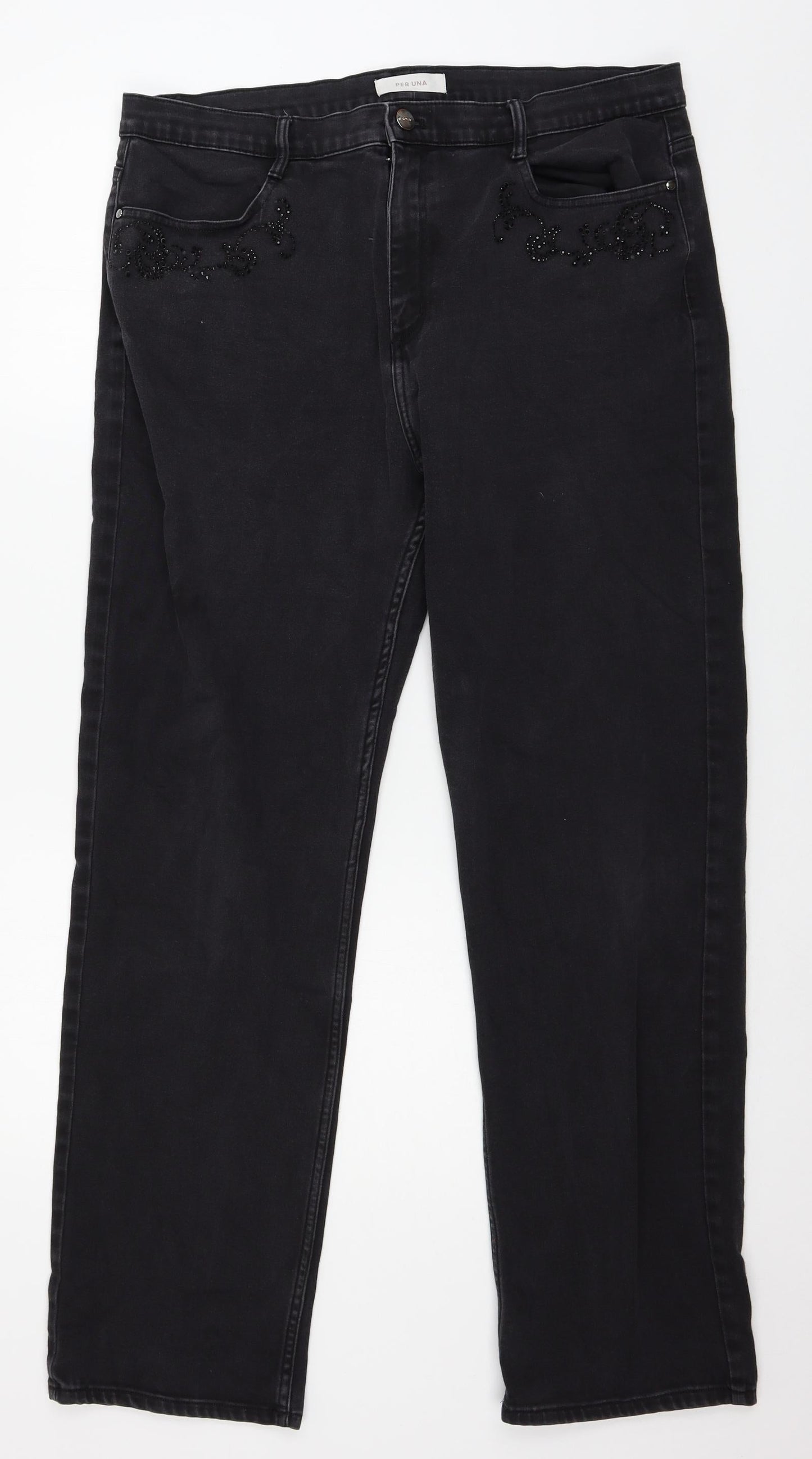 Per Una Womens Grey  Denim Skinny Jeans Size 36 in L30 in