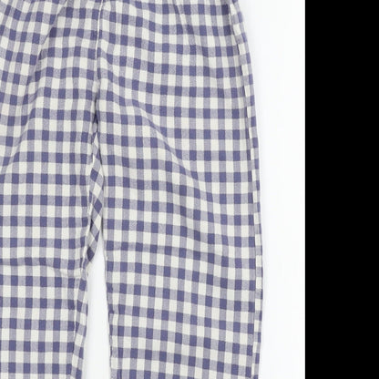 NEXT Girls Blue Check  Capri Pyjama Pants Size 8 Years