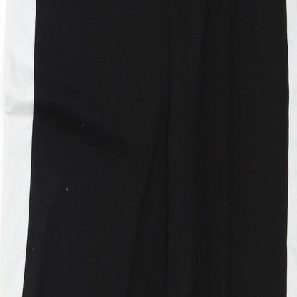 SheIn Womens Black Striped Jersey Capri Leggings Size S L26 in