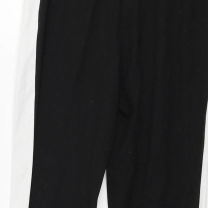 SheIn Womens Black Striped Jersey Capri Leggings Size S L26 in