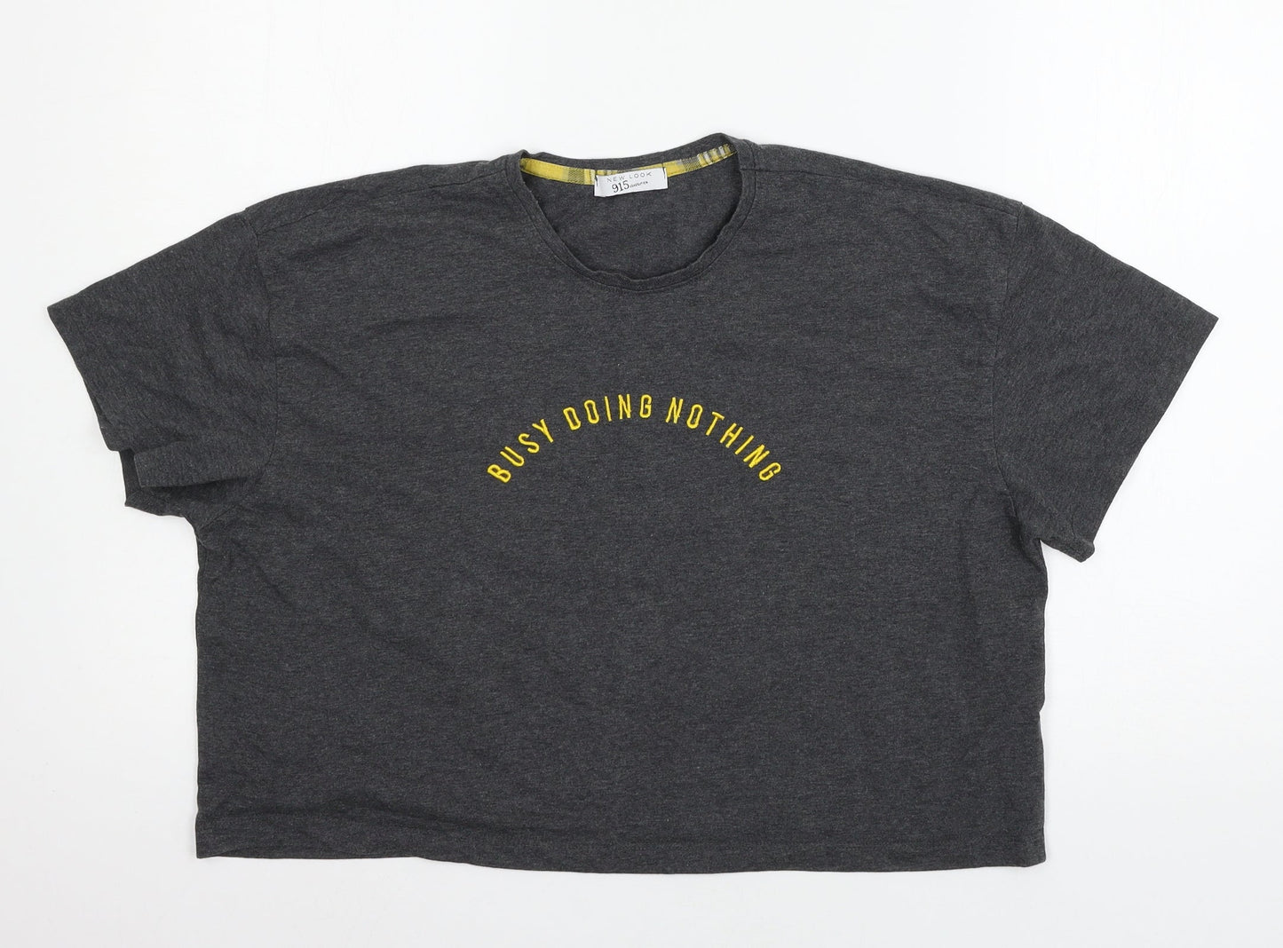 New Look Girls Grey  Jersey Basic T-Shirt Size M  - Bust doing nothing