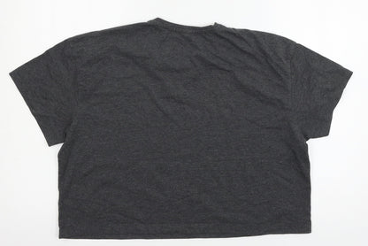 New Look Girls Grey  Jersey Basic T-Shirt Size M  - Bust doing nothing