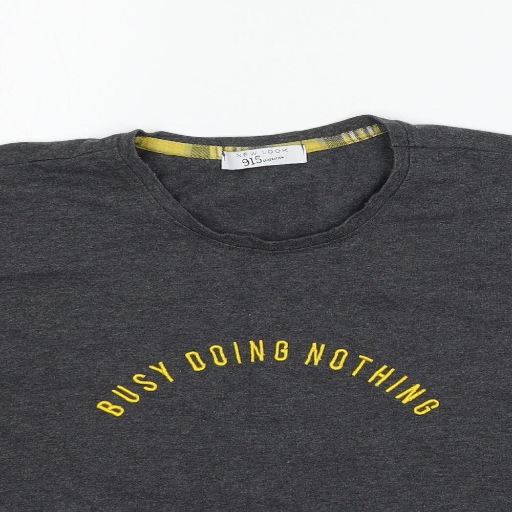 New Look Girls Grey  Jersey Basic T-Shirt Size M  - Bust doing nothing