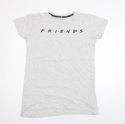 Love to Lounge Womens Grey Geometric Jersey Top Dress Size 10  - Friends