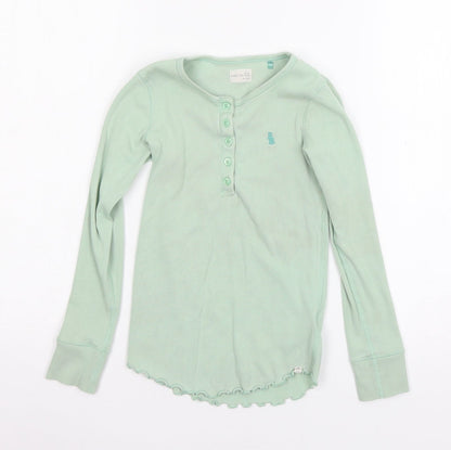 NEXT Girls Green Solid Jersey Top Pyjama Top Size 8 Years