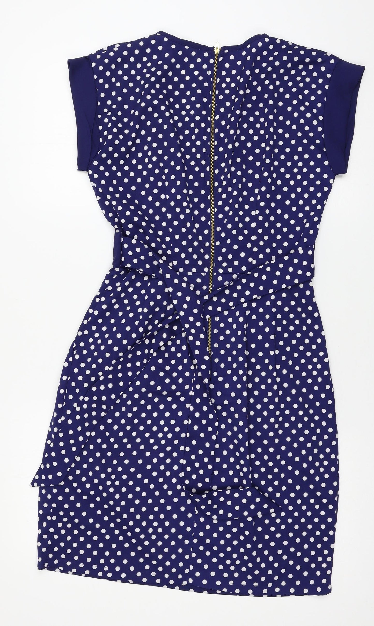 Closet Blue Womens Blue Polka Dot  Shift  Size 8