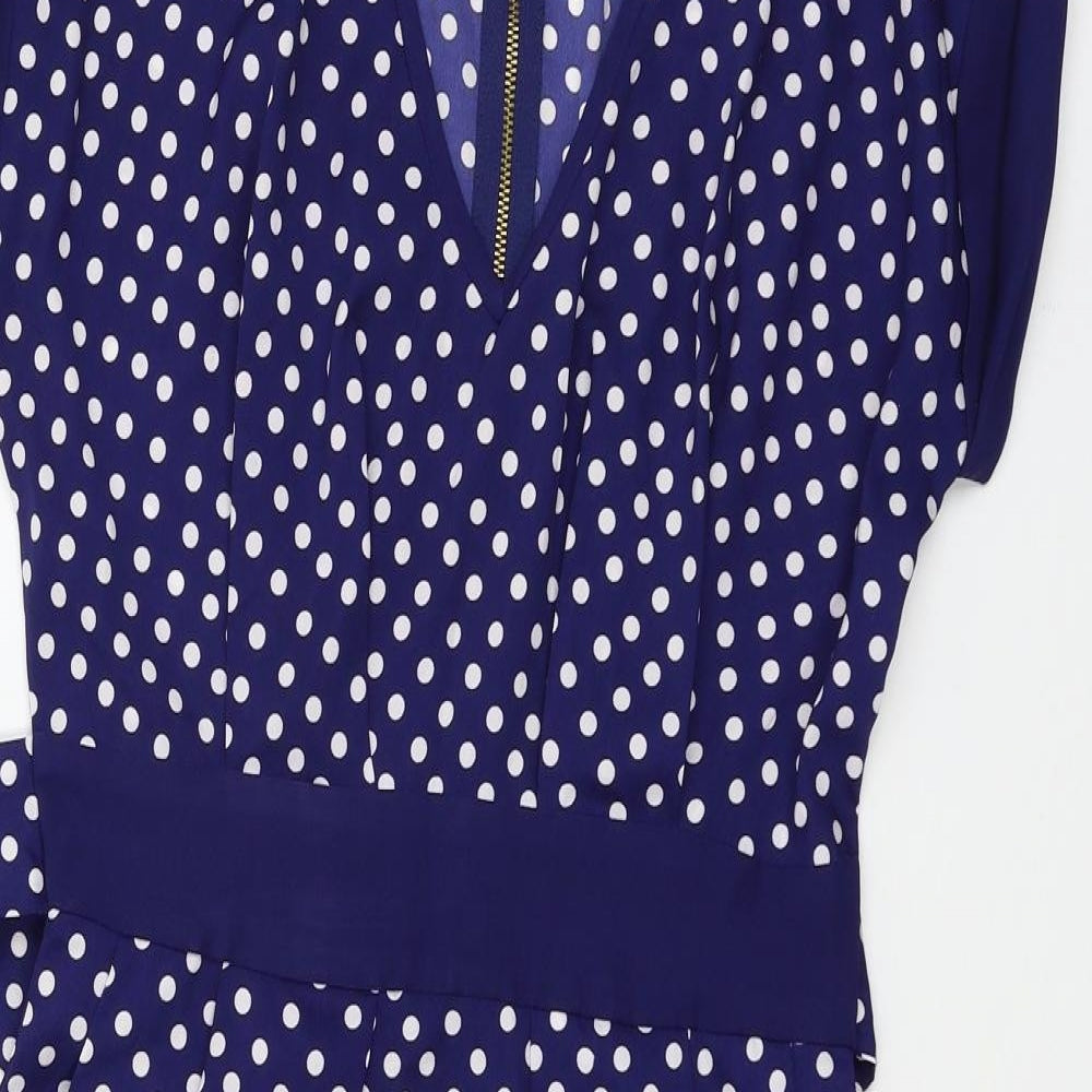 Closet Blue Womens Blue Polka Dot  Shift  Size 8