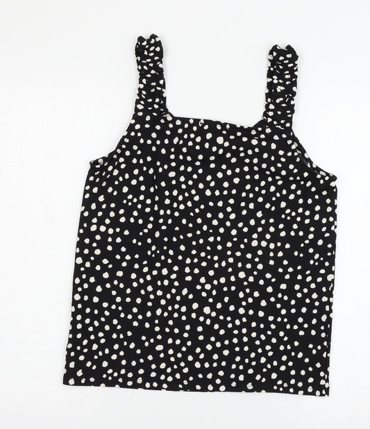 Papaya Womens Black Polka Dot  Camisole Tank Size 8