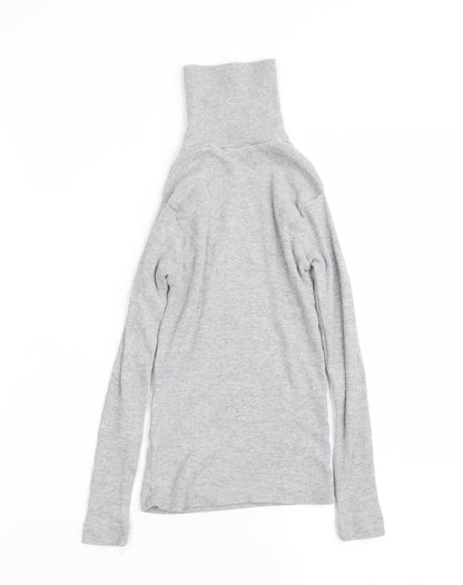 Preworn Girls Grey   Basic T-Shirt Size 7-8 Years