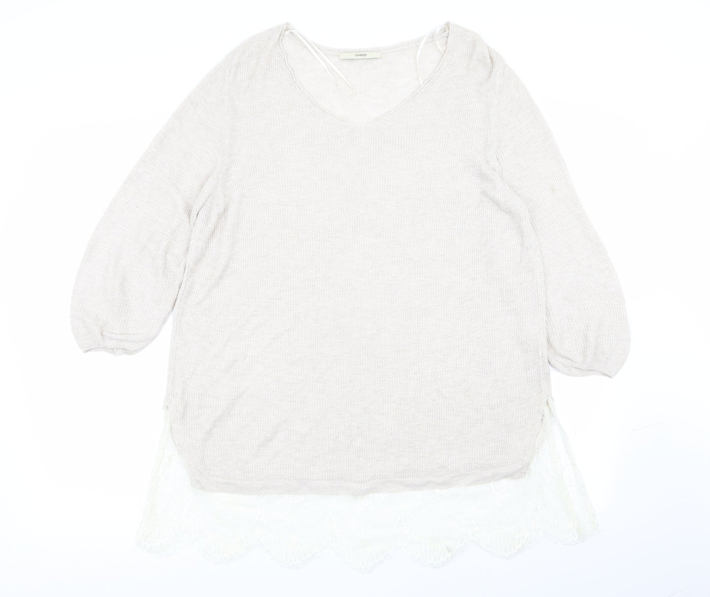 Asda George Womens Beige   Pullover Jumper Size 18