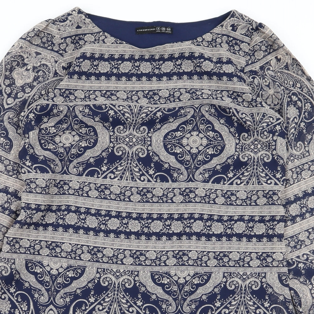 Primark Womens Multicoloured Geometric  Fit & Flare  Size 8