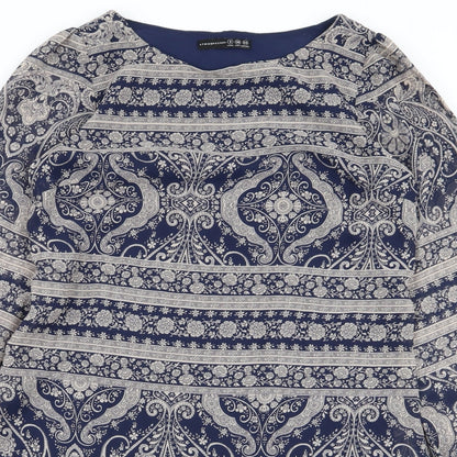 Primark Womens Multicoloured Geometric  Fit & Flare  Size 8