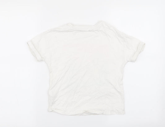 M&S Girls White   Basic T-Shirt Size 7-8 Years