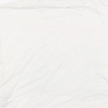M&S Girls White   Basic T-Shirt Size 7-8 Years