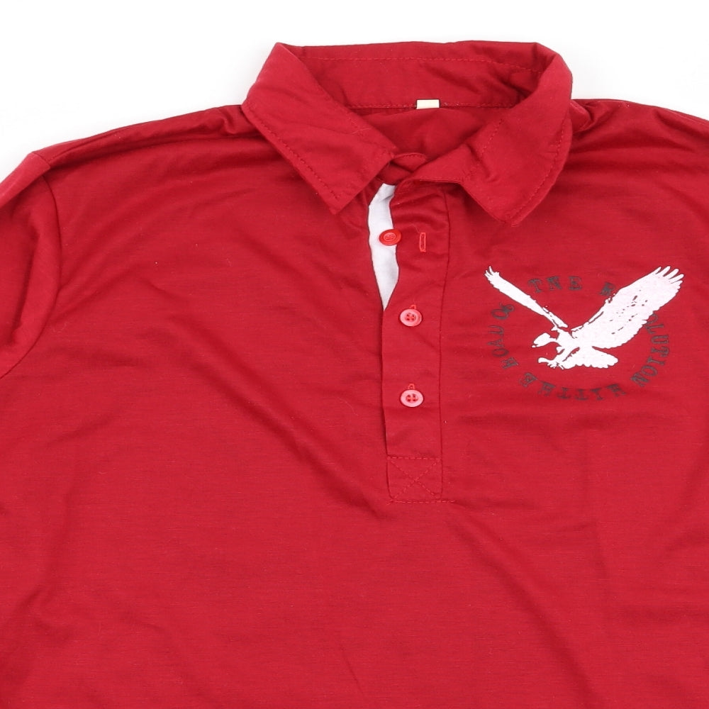 TNE Mens Red    Polo Size L