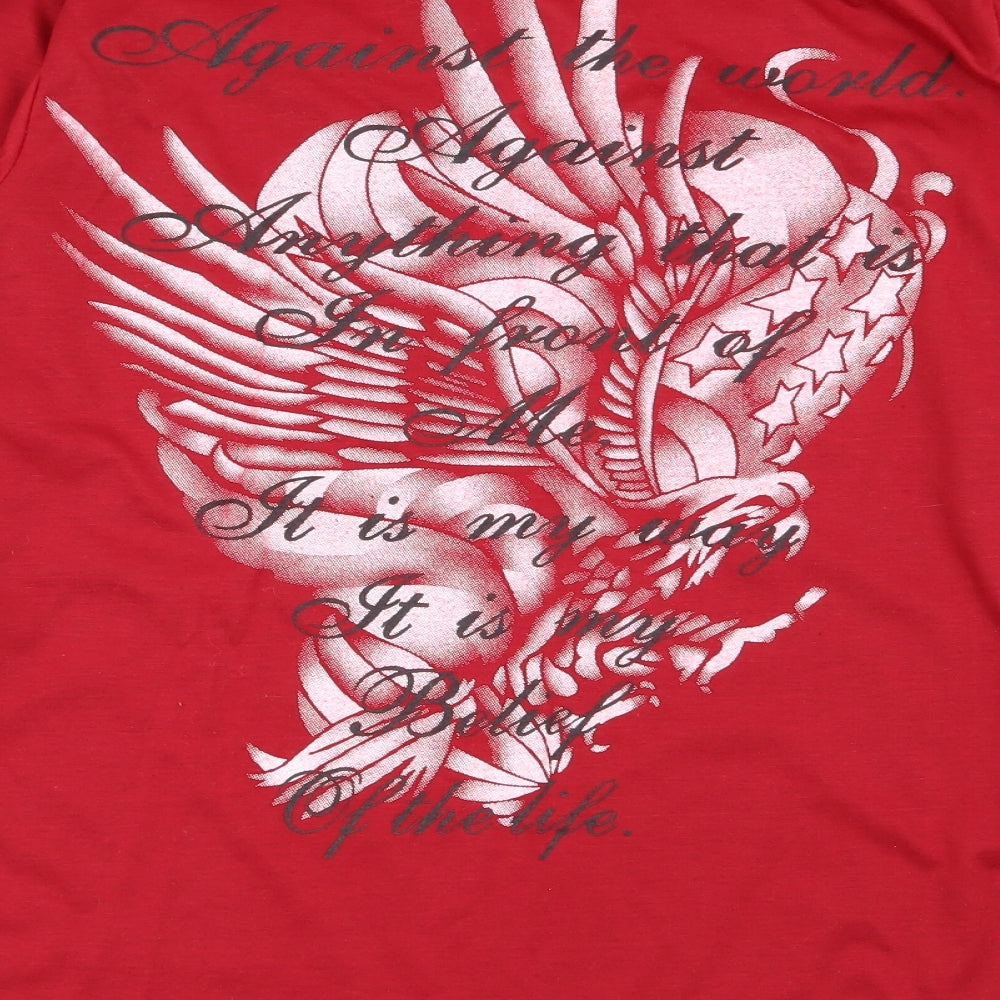 TNE Mens Red    Polo Size L