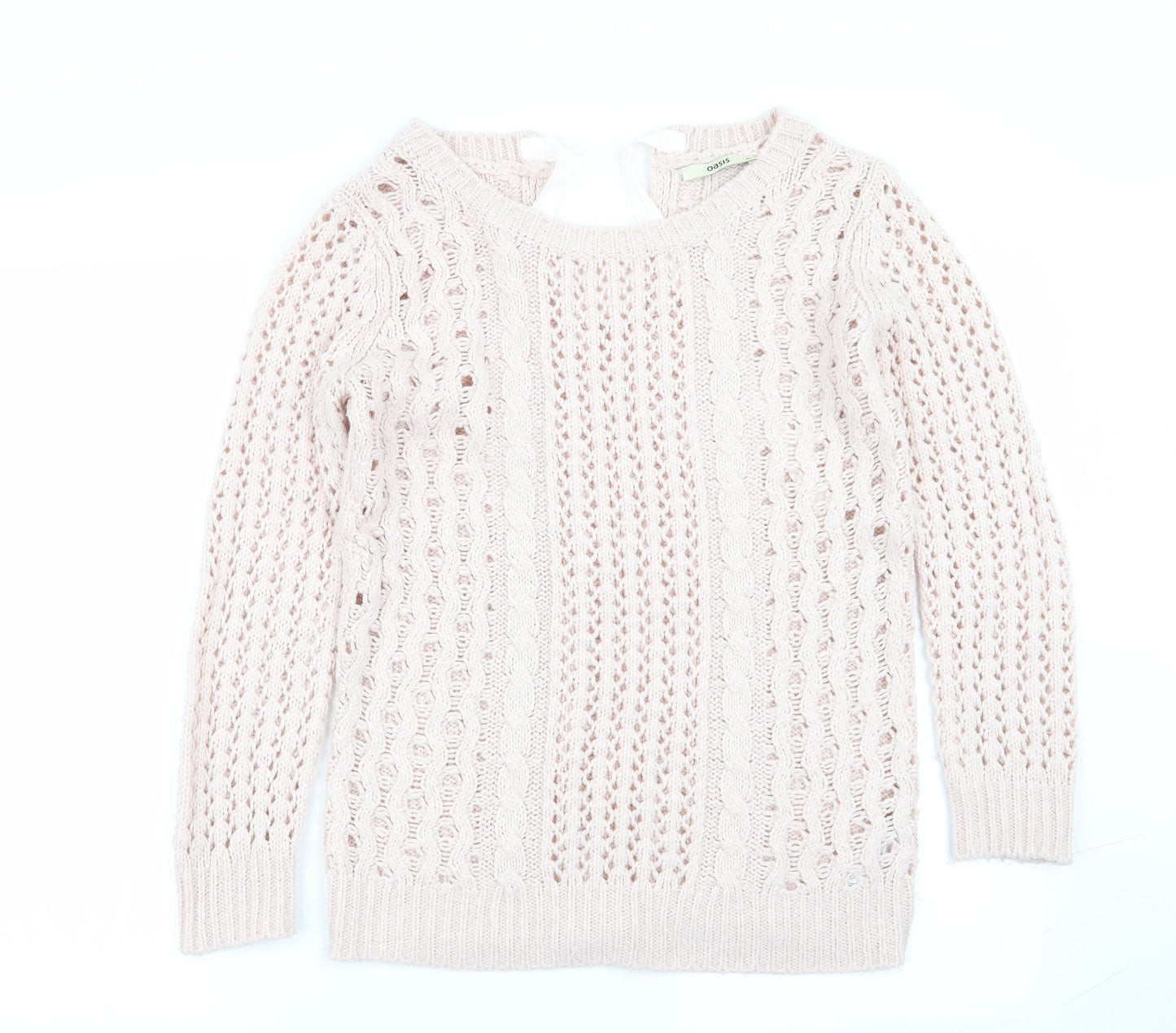 Womens UK Size XS Oasis Pink Pullover Jumper