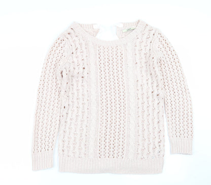 Womens UK Size XS Oasis Pink Pullover Jumper