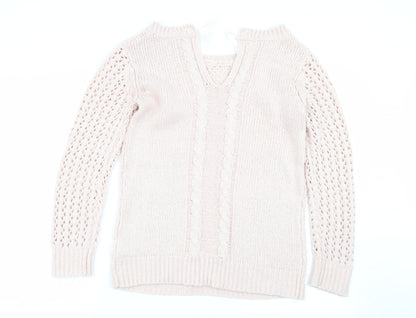 Womens UK Size XS Oasis Pink Pullover Jumper