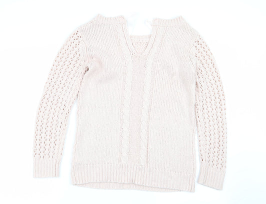 Womens UK Size XS Oasis Pink Pullover Jumper