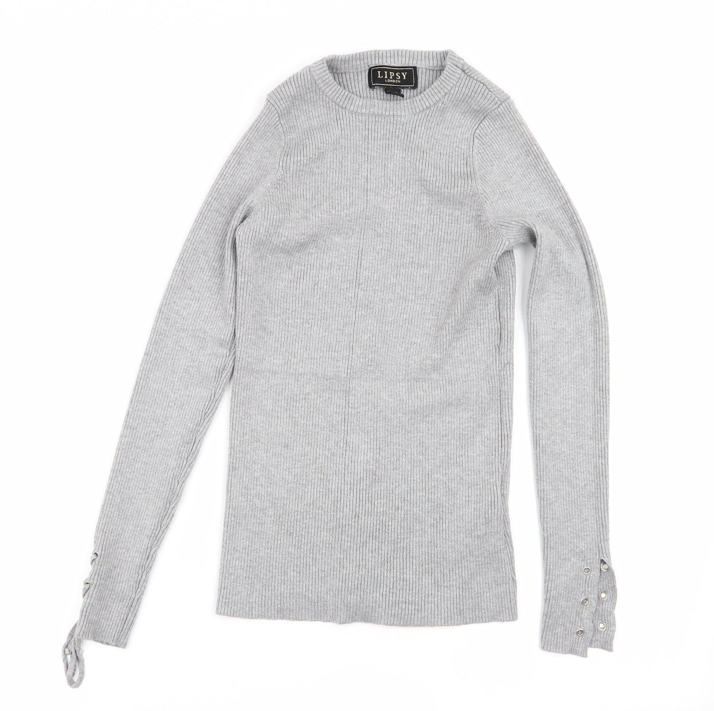 Lipsy Womens Grey   Basic T-Shirt Size 8