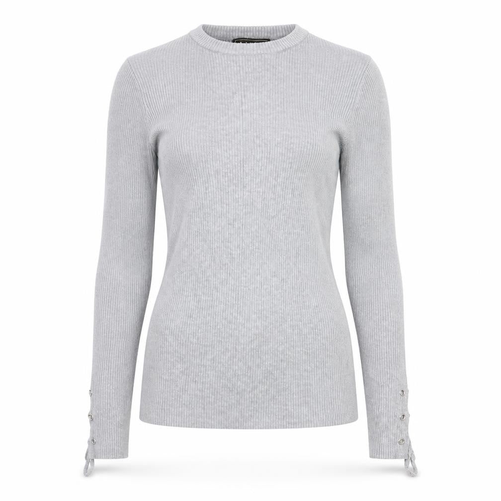 Lipsy Womens Grey   Basic T-Shirt Size 8