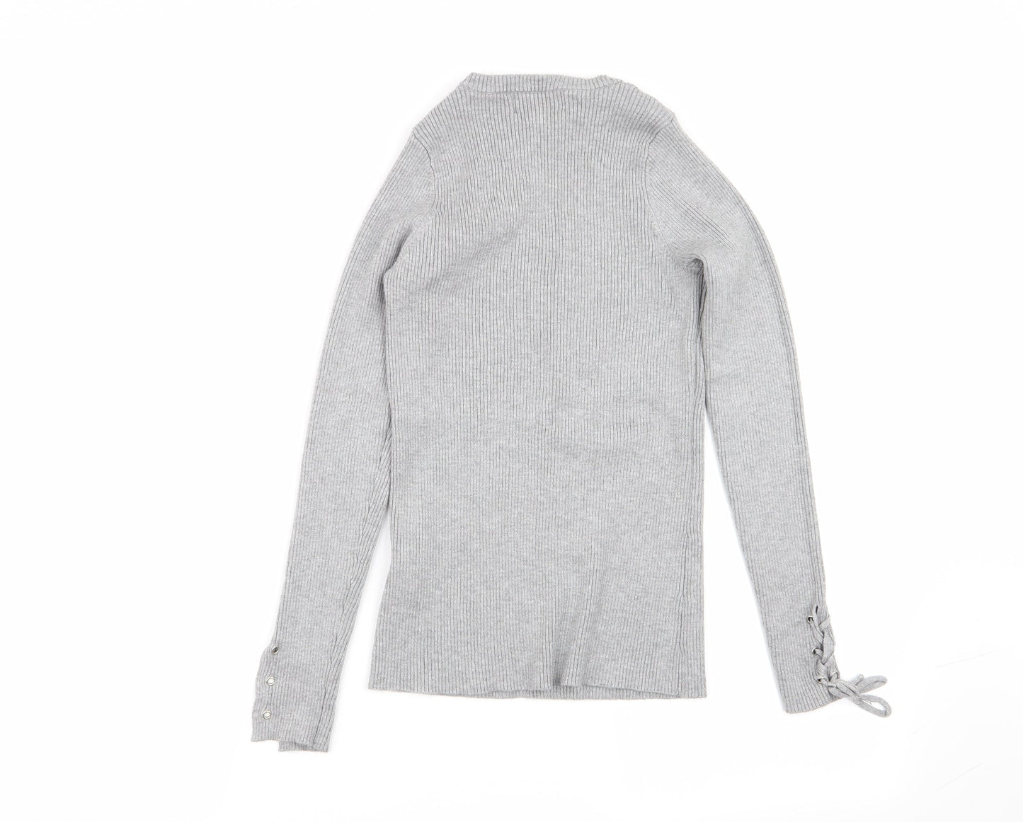 Lipsy Womens Grey   Basic T-Shirt Size 8