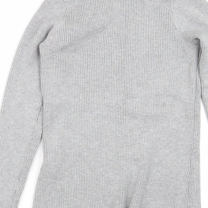 Lipsy Womens Grey   Basic T-Shirt Size 8