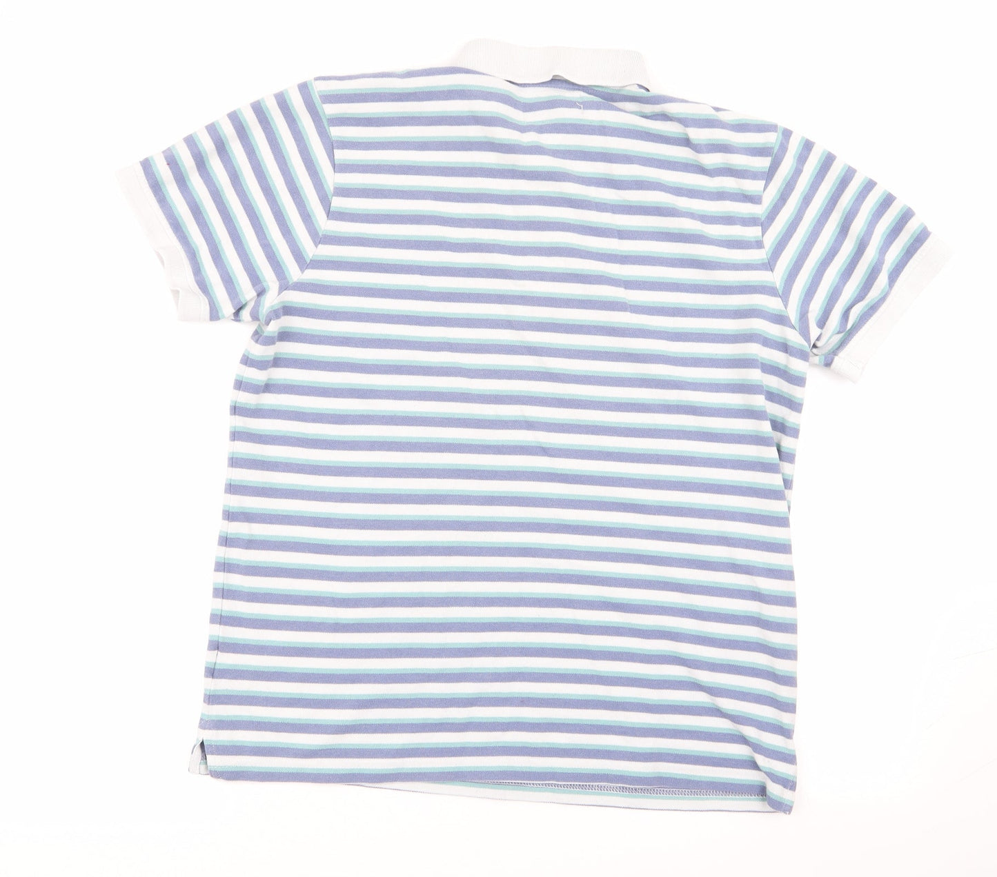 fabric 8 Mens Multicoloured Striped   Polo Size M