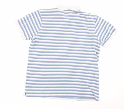 fabric 8 Mens Multicoloured Striped   Polo Size M