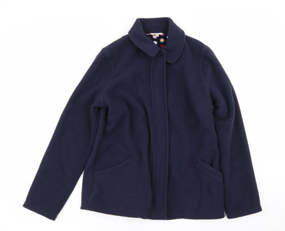Womens UK Size 10 Classic Blue Full Zip Jumper