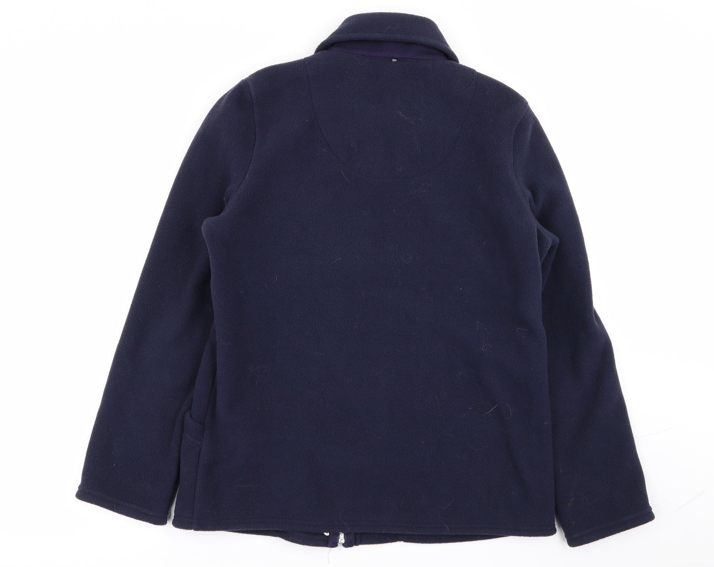 Womens UK Size 10 Classic Blue Full Zip Jumper