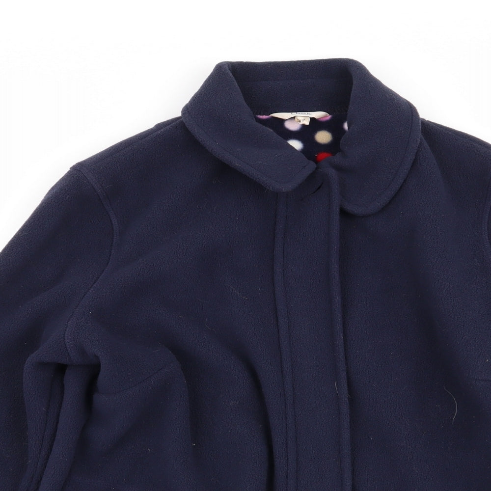 Womens UK Size 10 Classic Blue Full Zip Jumper