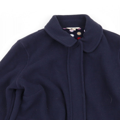 Womens UK Size 10 Classic Blue Full Zip Jumper