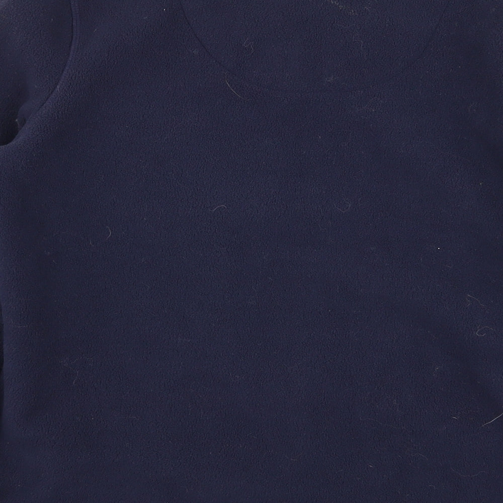 Womens UK Size 10 Classic Blue Full Zip Jumper