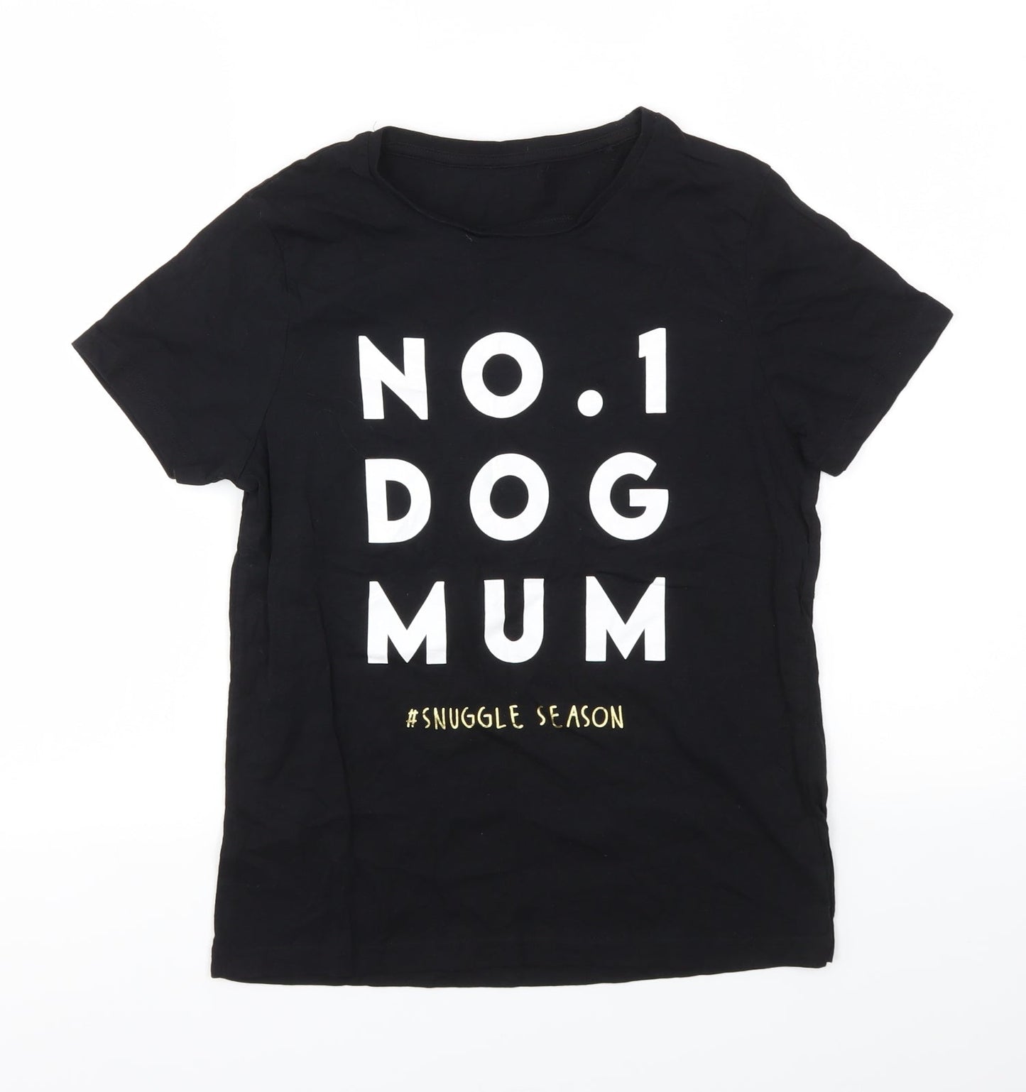 George Womens Black   Basic T-Shirt Size 8