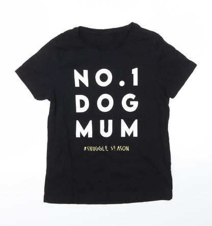 George Womens Black   Basic T-Shirt Size 8