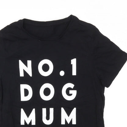 George Womens Black   Basic T-Shirt Size 8