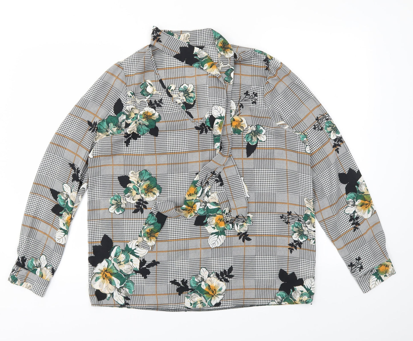 F&F Womens Multicoloured Geometric  Basic Blouse Size 12