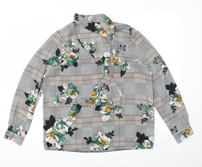 F&F Womens Multicoloured Geometric  Basic Blouse Size 12