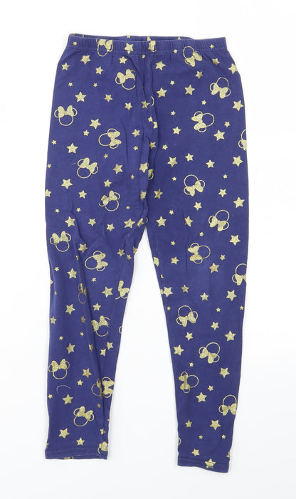 Disney Girls Blue Animal Print  Jegging Trousers Size 8 Years