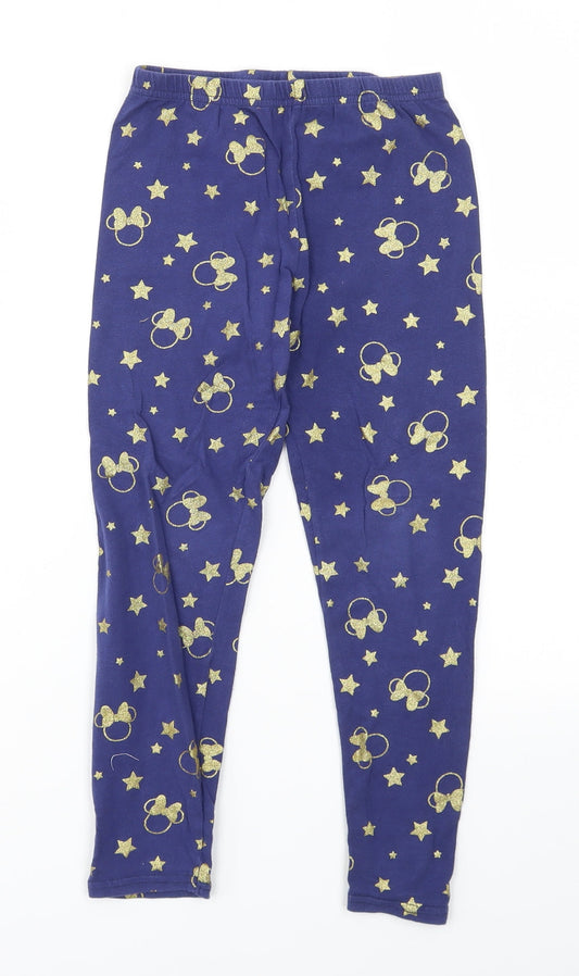 Disney Girls Blue Animal Print  Jegging Trousers Size 8 Years