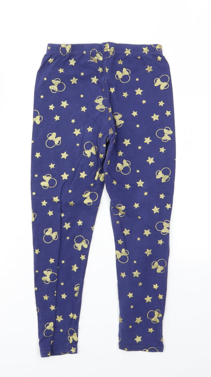 Disney Girls Blue Animal Print  Jegging Trousers Size 8 Years